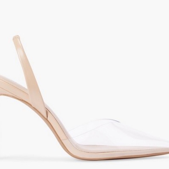 Evelyn Sling-back clear & nude pointed toe pump - Picture 4 of 8